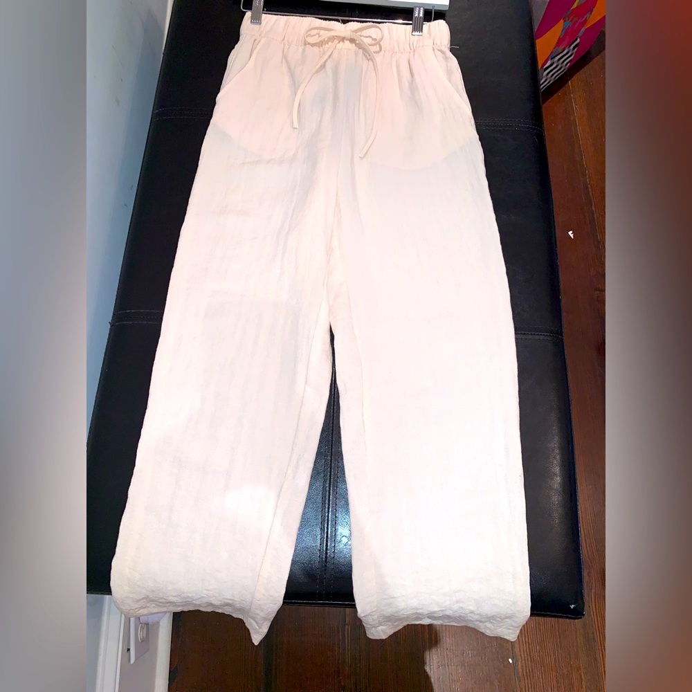 H&M🩷NWT LINEN TROUSERS. EXCELLENT CONDITION! - Picture 3 of 8